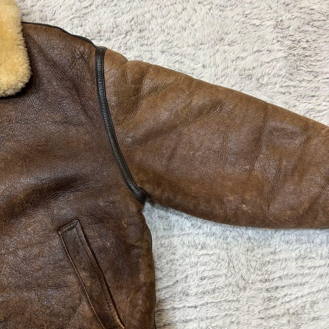 POTTAR ポッター　B-3 フライトジャケット　ムートン　短丈　肉厚　極暖