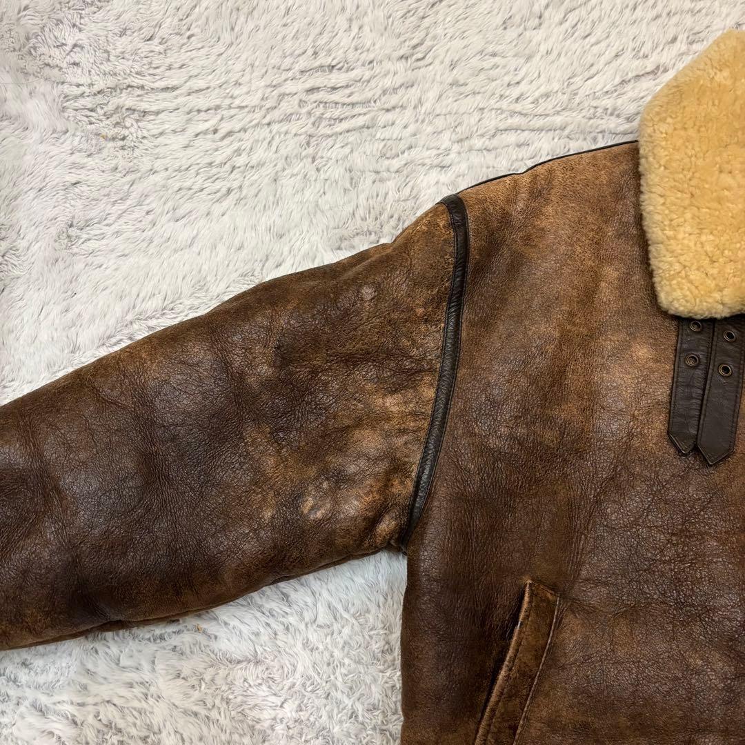 POTTAR ポッター　B-3 フライトジャケット　ムートン　短丈　肉厚　極暖