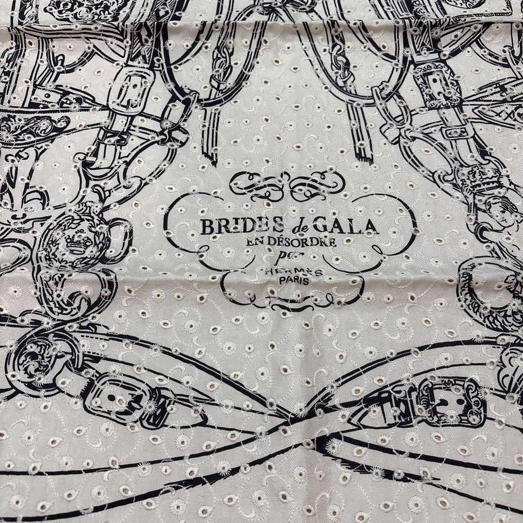 エルメス　カレ70 ブリッドドゥガラ　エンブロイダリー　スカーフ