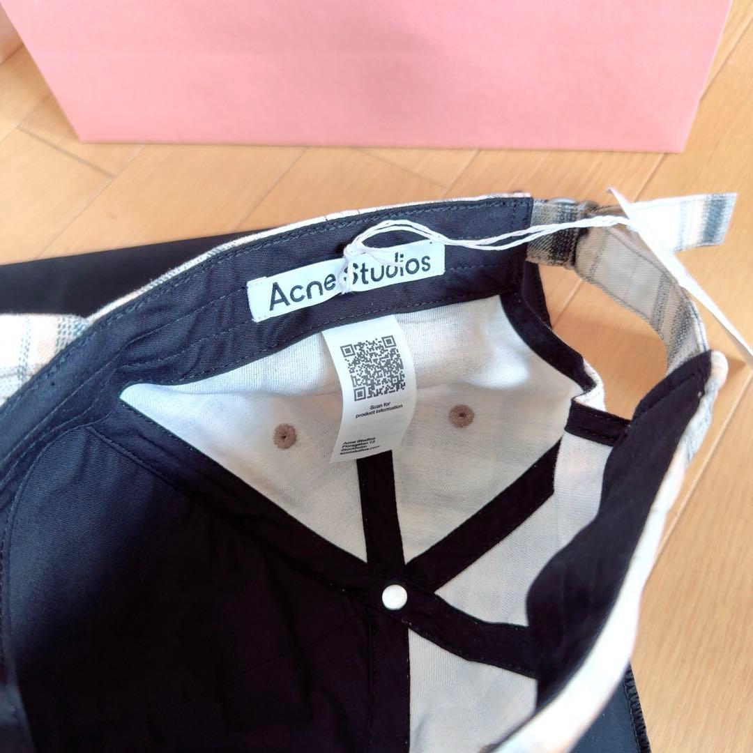 Acne Studios チェック ベースボールキャップ