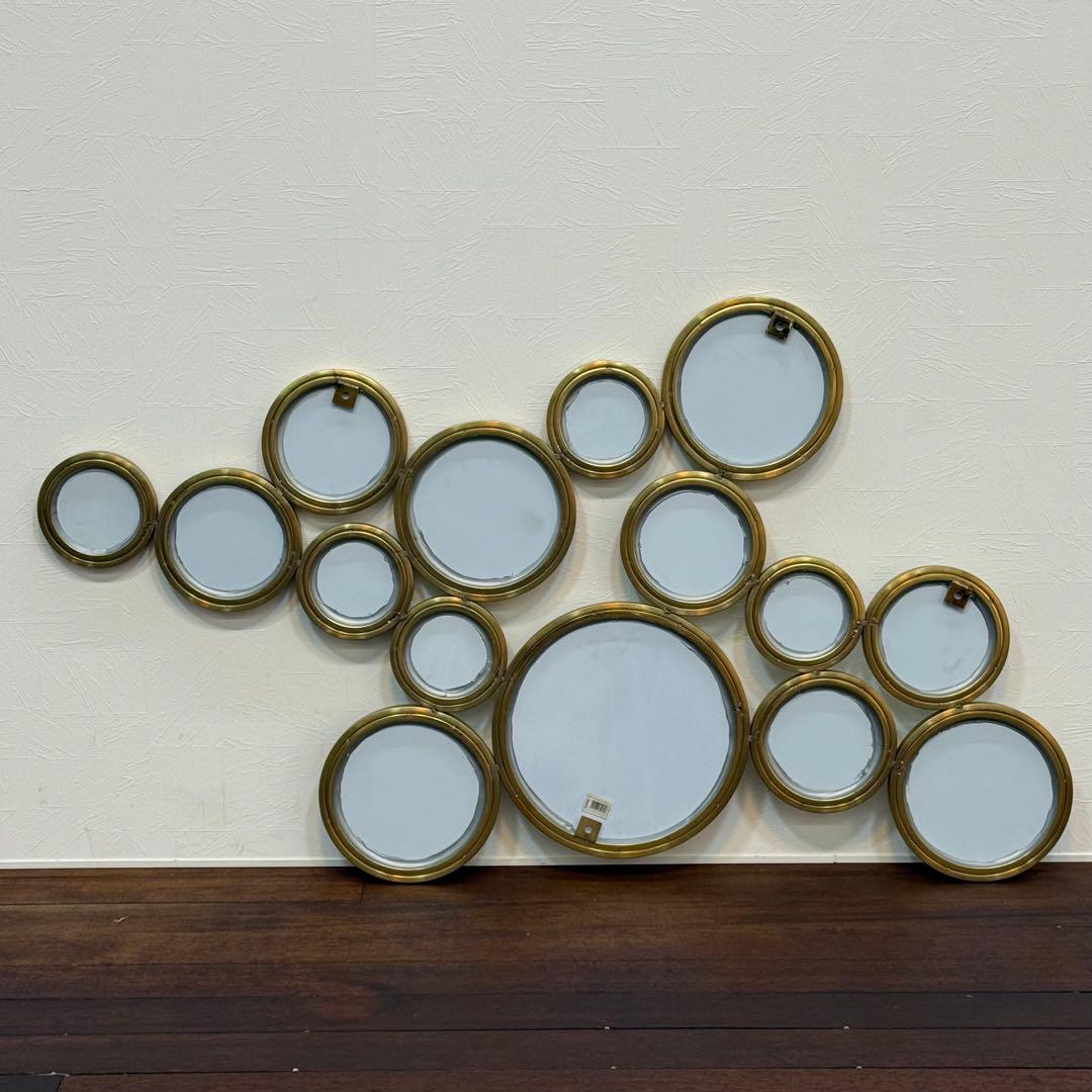 H112K29 KARE カレ バブルスブラスミラー 真鍮 ウォールミラー