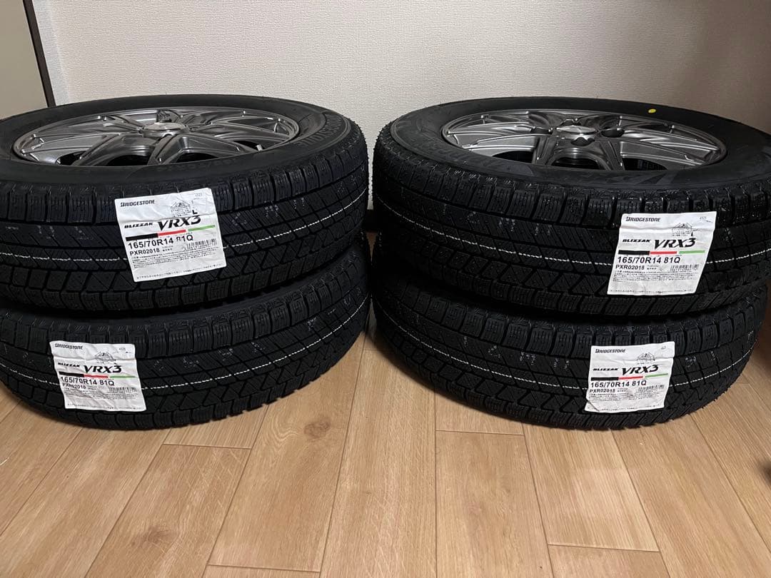 【さらに値下げ】VRX3 165/70R14 新品未使用 アルミ付 2025年製