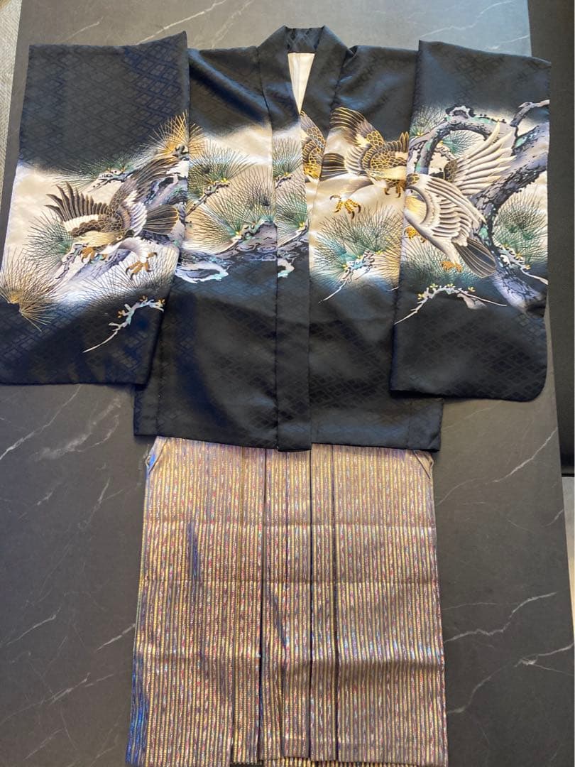 saa七五三　5歳男児着物セット　鷲