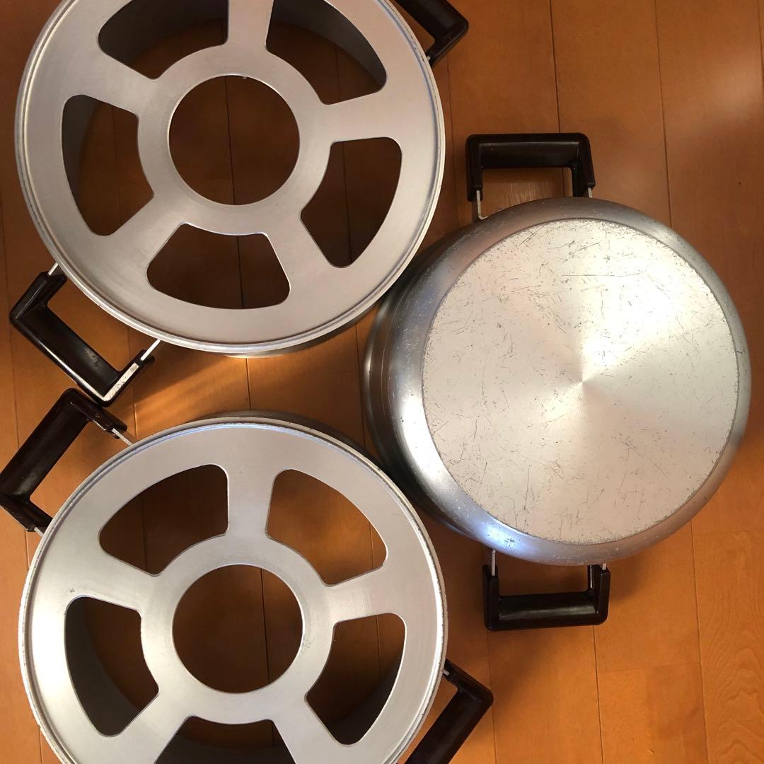 【中古】ホクアベスト デラックスセイロ アルミ製 2段蒸し器