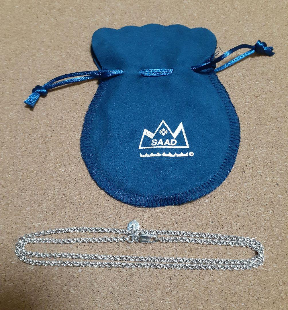 サード(saad) 長さ55cm幅3mm 甲丸シルバー925ネックレス袋有