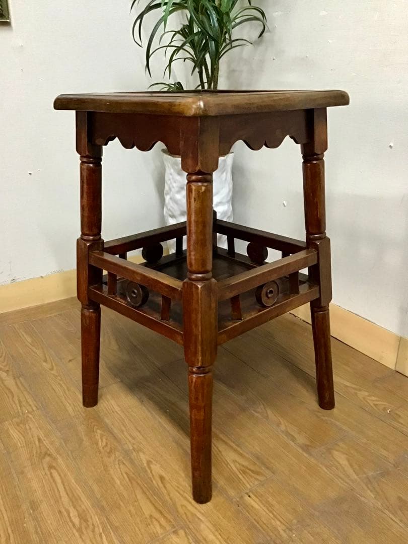 管201☆英国☆アンティーク☆無垢材☆コンソールテーブル☆花台☆サイドテーブル