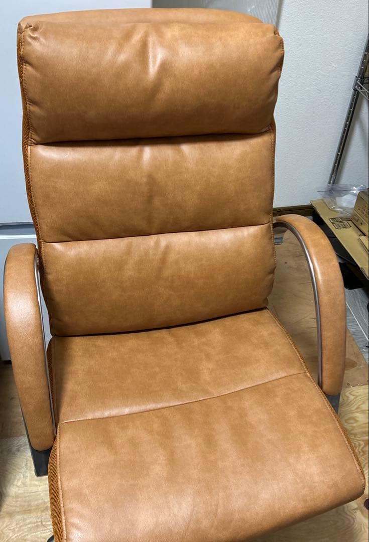 関家具　レザーポケットコイルチェア Ⅱ ハイタイプ　ライトブラウン