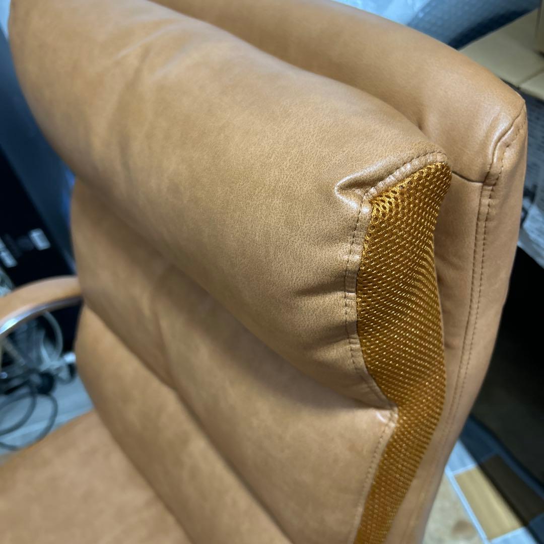 関家具　レザーポケットコイルチェア Ⅱ ハイタイプ　ライトブラウン