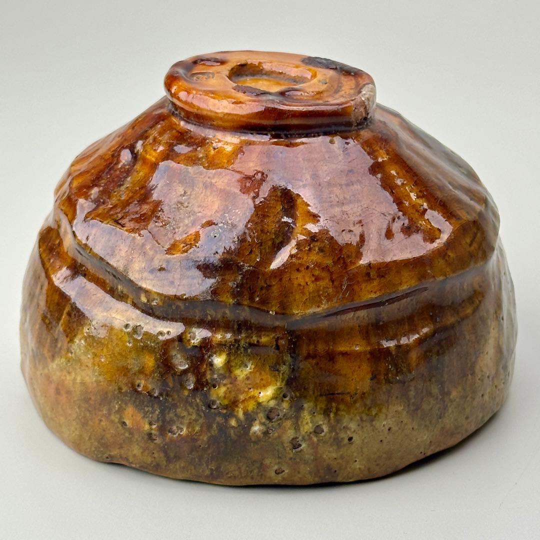 江戸時代 嵯峨焼 楽茶碗 嵐山 茶道具 共箱 骨董品　アンティーク