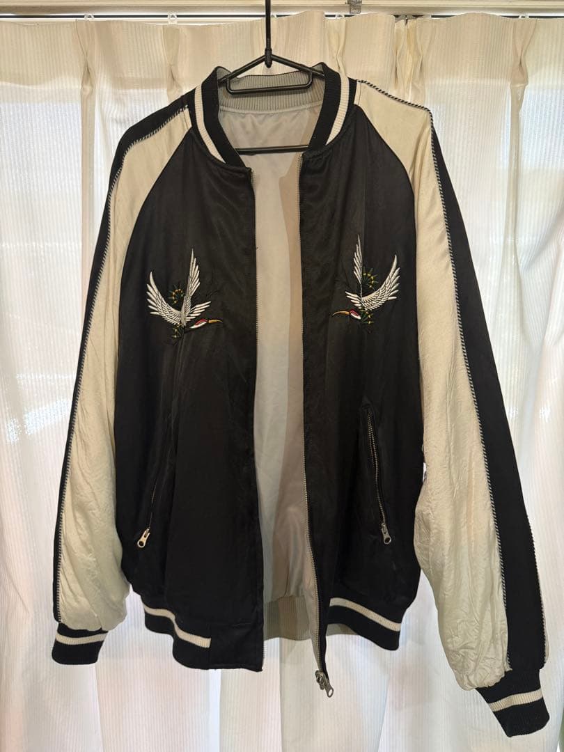 TIGHTBOOTH PRODUCTION タイトブース スカジャン黒/シルバー