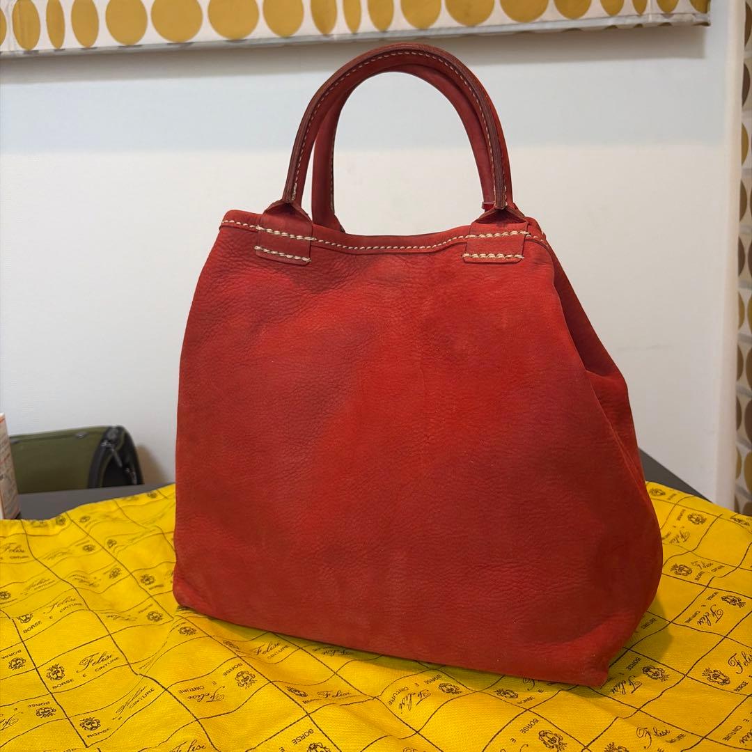 希少 未使用 保管品 Felisi フェリージ オールレザー ヌバッグ トート