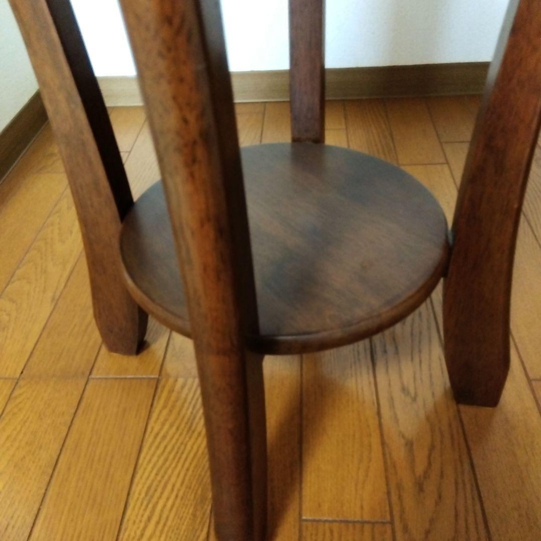 高さ70　アンティーク調 猫脚 花台 飾り台 サイドテーブル クラシック