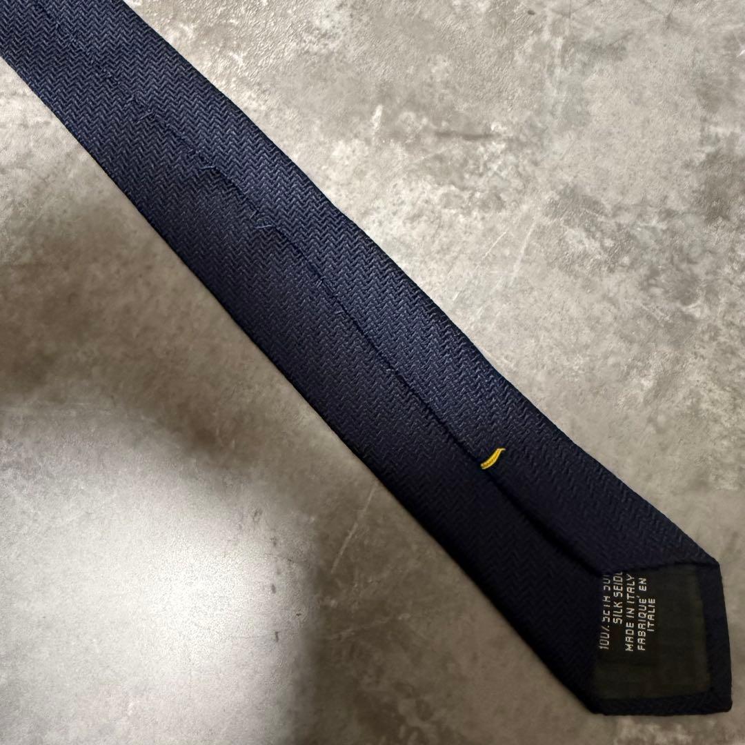 【✨美品✨】FENDI フェンディ ネクタイ ソリッド ネイビー シルク 希少
