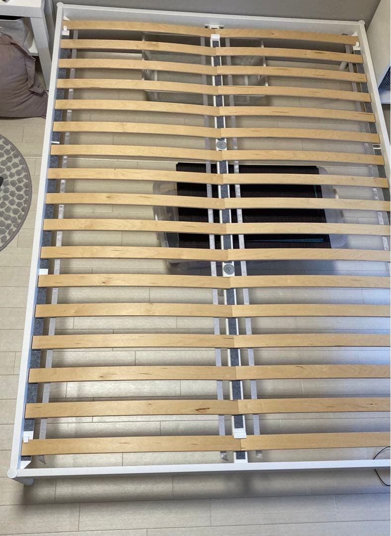 IKEA ダブルベッド ベベルスタード 美品　　【　引き取り限定　】