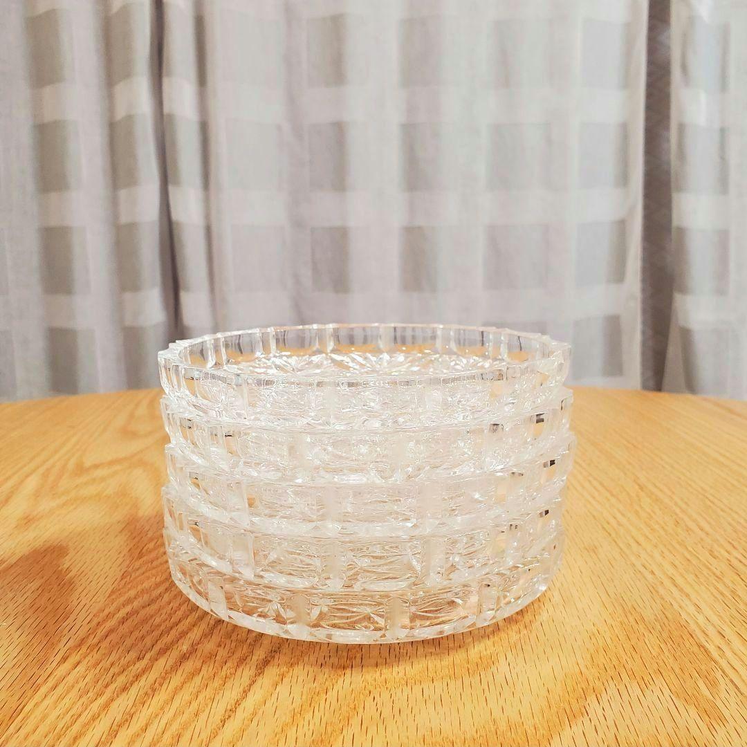 ★ノリタケクリスタル 雪華 ガラス皿 5枚セット★