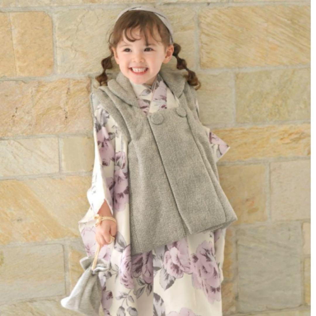 ひよこ商店　七五三　花柄　3歳　被布セット