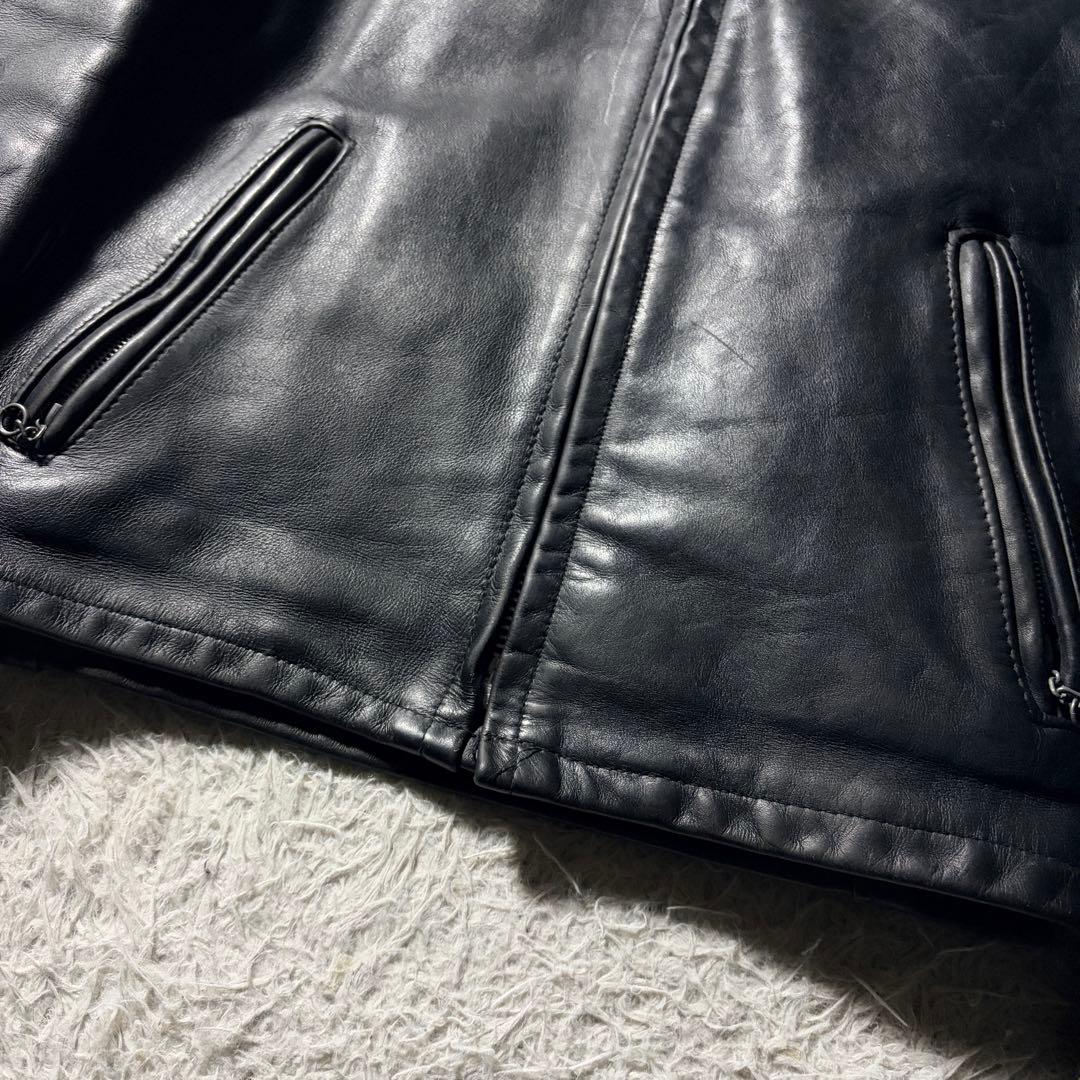 【米国製】schott ライダースジャケット　641 本革　ブラック　36