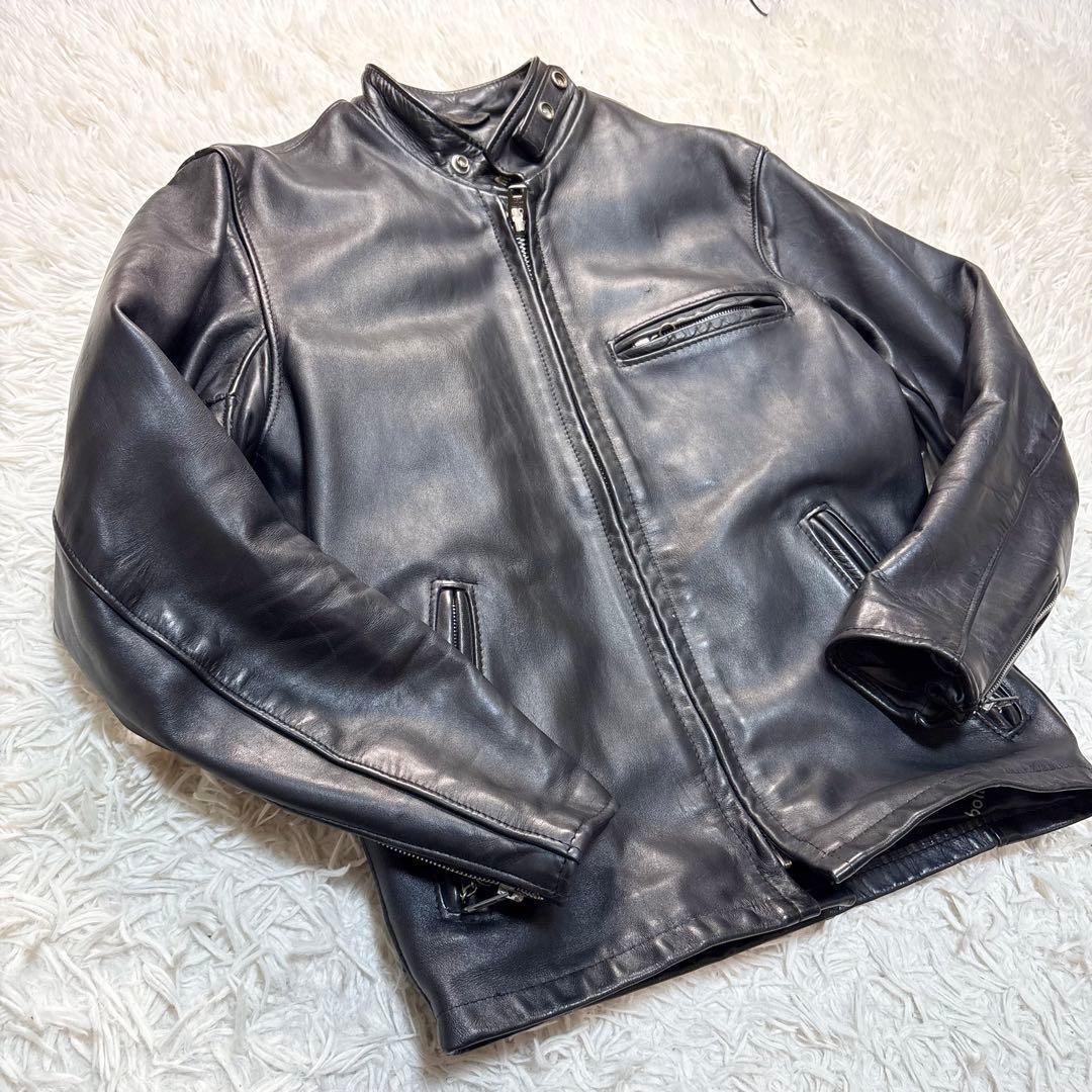 ショット 641 シングルライダースジャケット ボアライナー付　2way