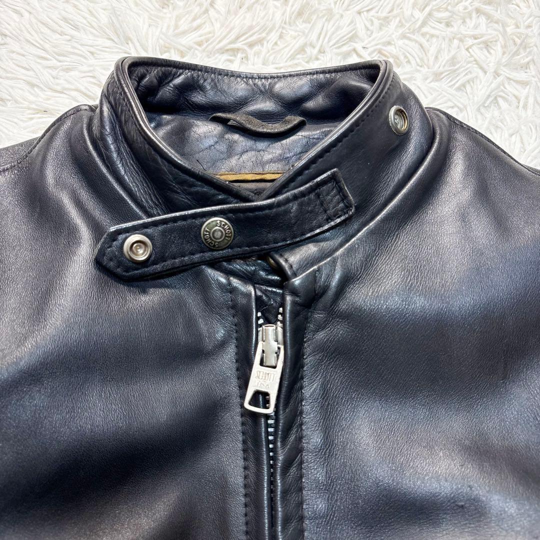 ショット 641 シングルライダースジャケット ボアライナー付　2way