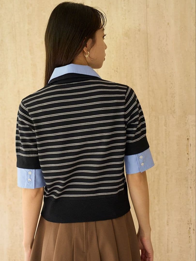 【新品】スナイデル　シャツドッキングニットポロ