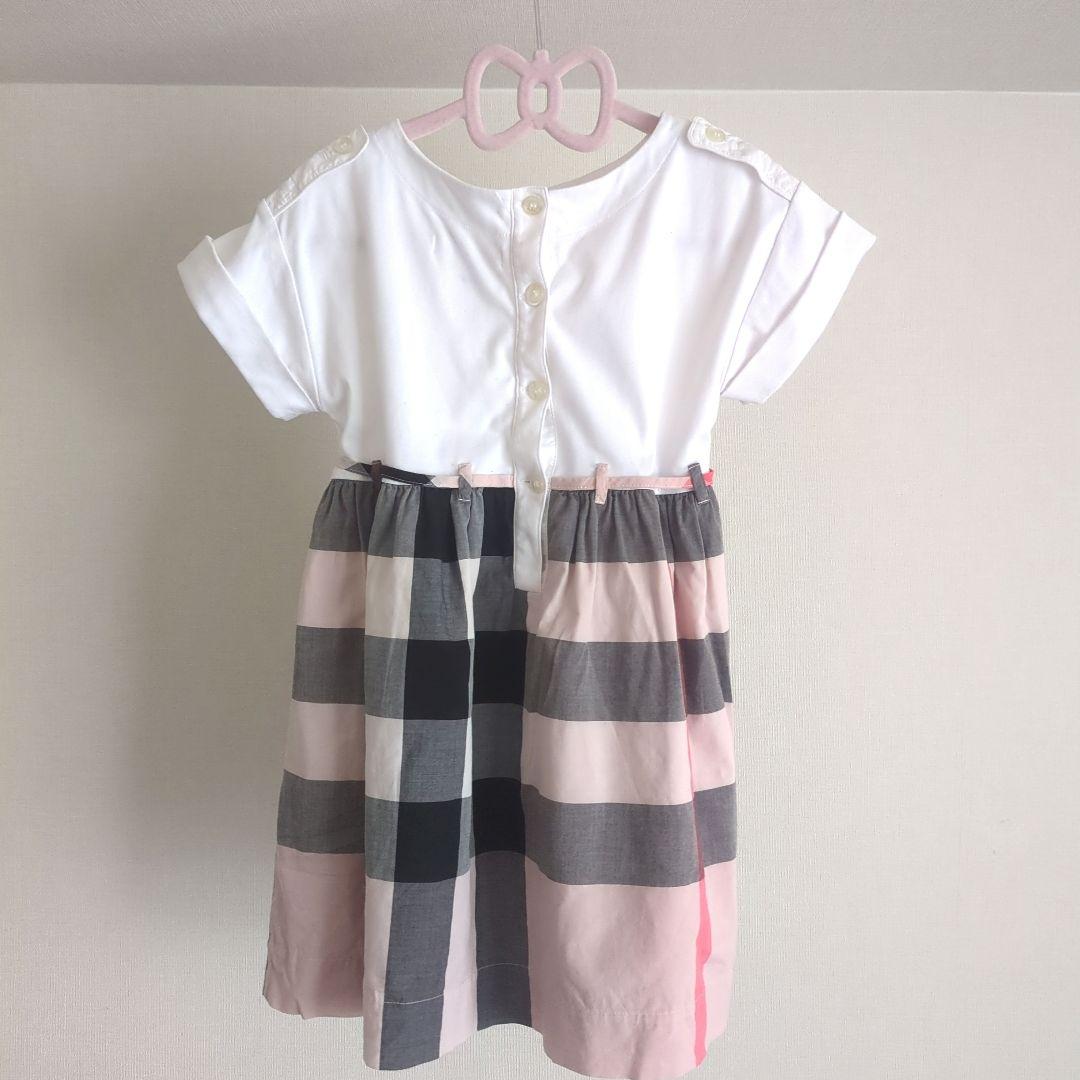 BURBERRY 半袖ワンピース バーバリーチェックワンピース 6Y 116cm