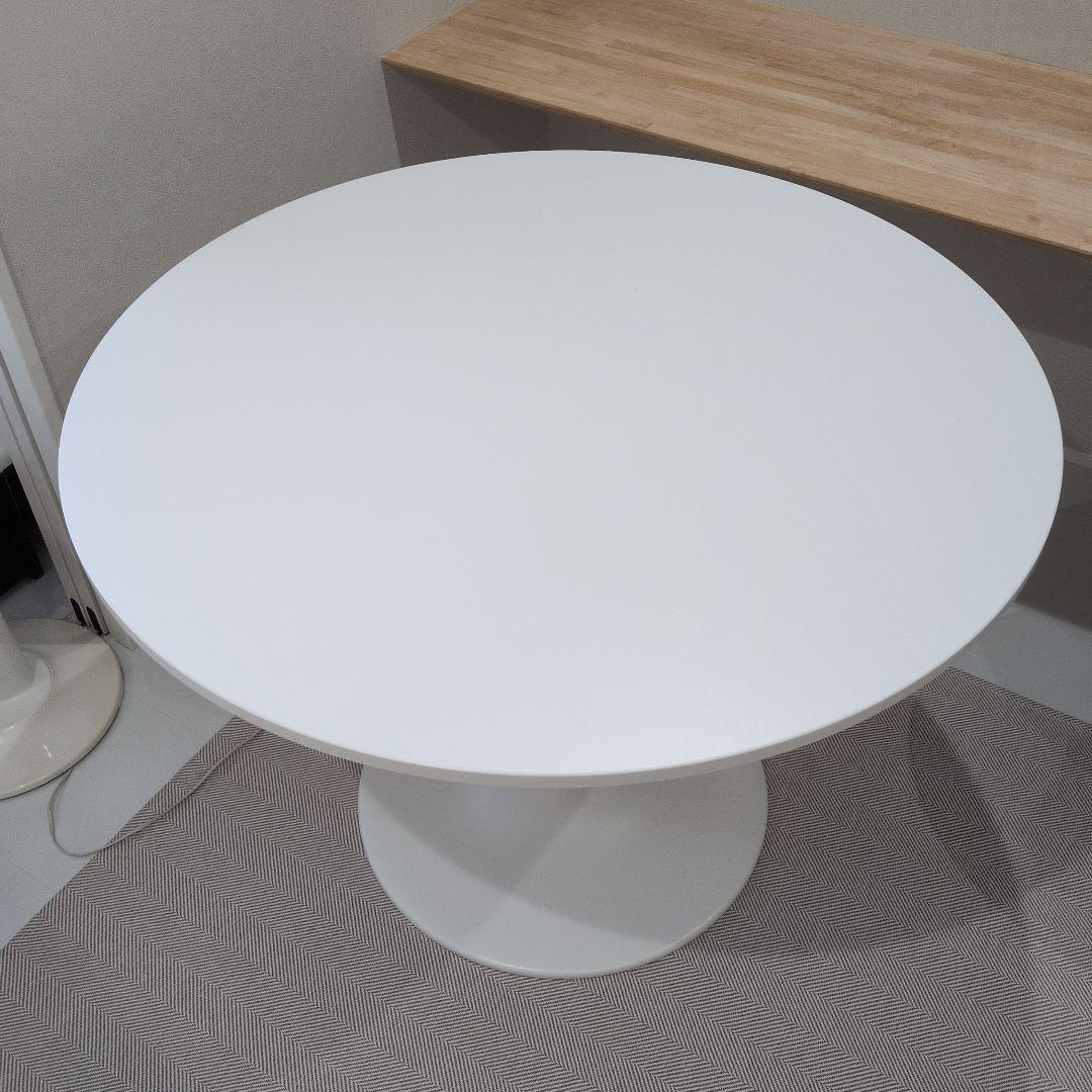 IKEAホワイト円形ダイニングテーブル　103cm