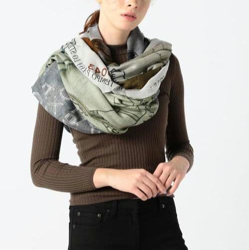 ファリエロ サルティ　Faliero Sarti　ストール　ショール　時計柄