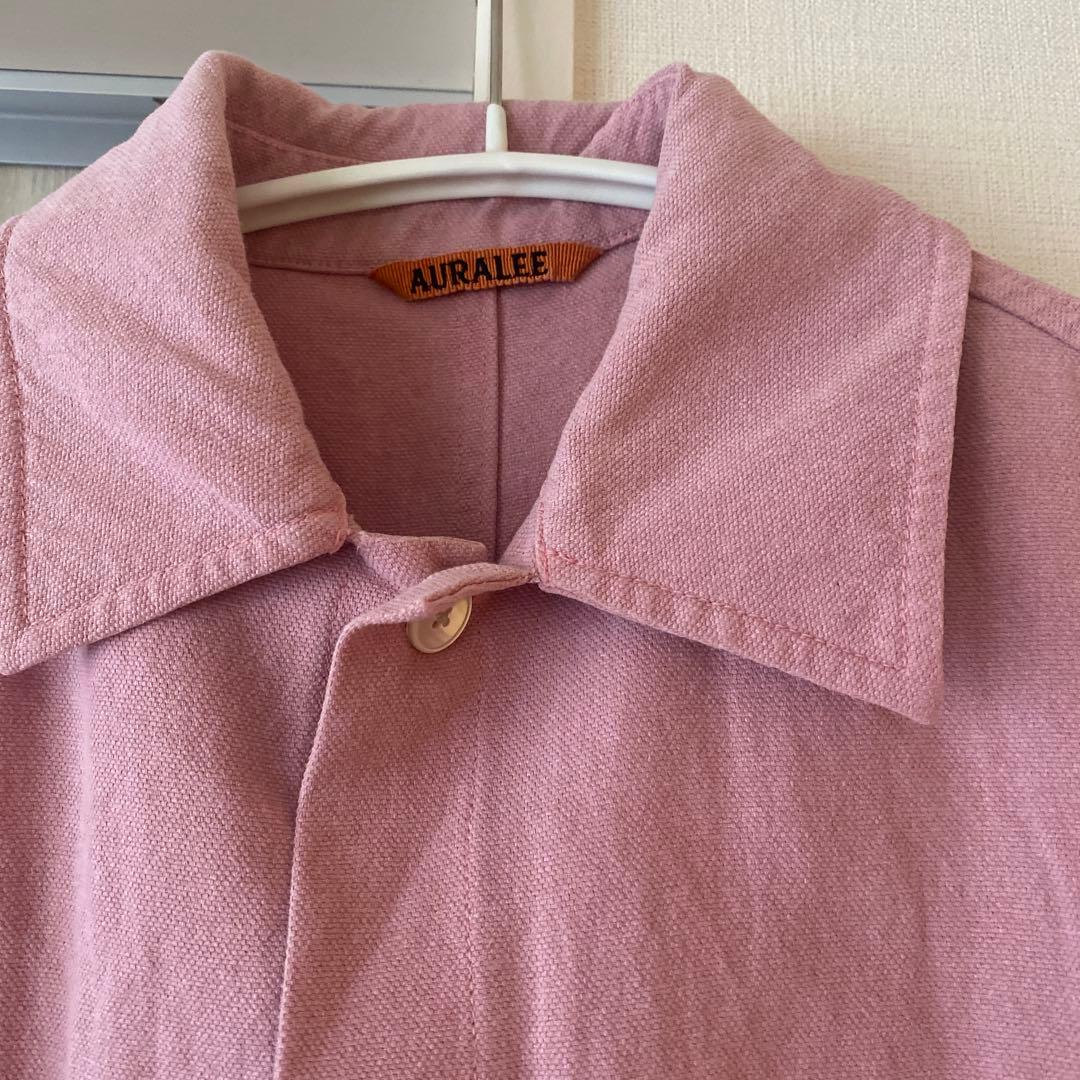 AURALEE WASHI SLEEVED SHIRTS ピンク　サイズ0