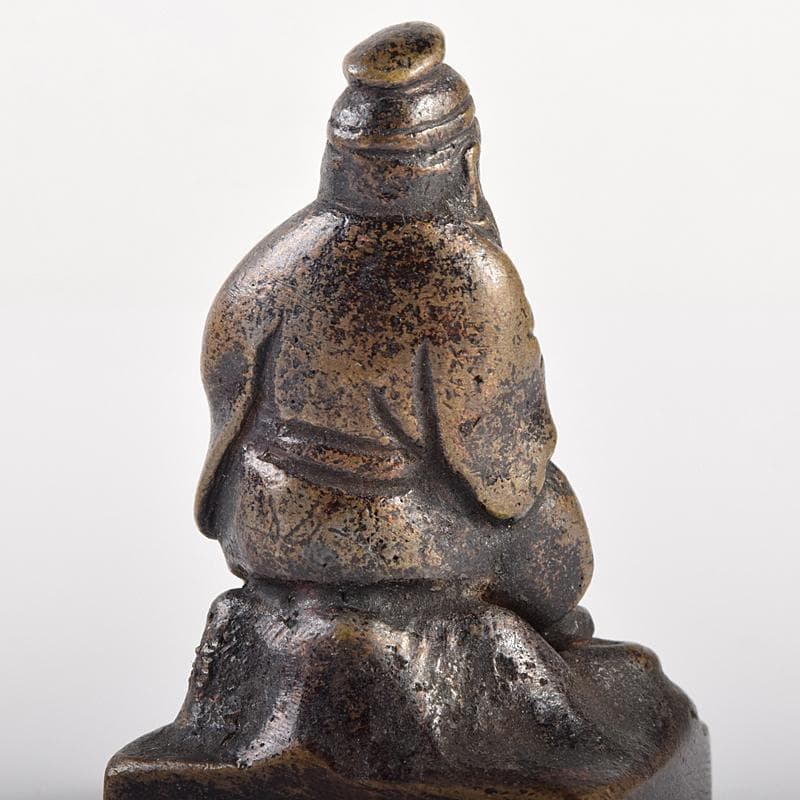 中国　古銅宣徳銅　篆刻　人物摘　獅子摘など　印材　5点まとめて　G　R7651