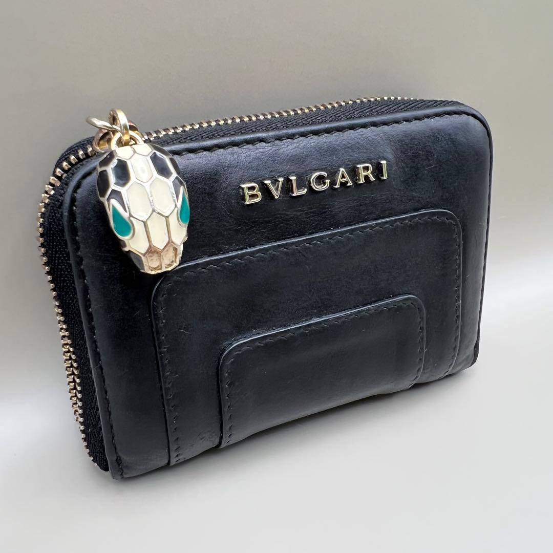 【美品】ブルガリ　小銭入れ　ケース　セルペンティ　蛇　アニマル　バイカラー