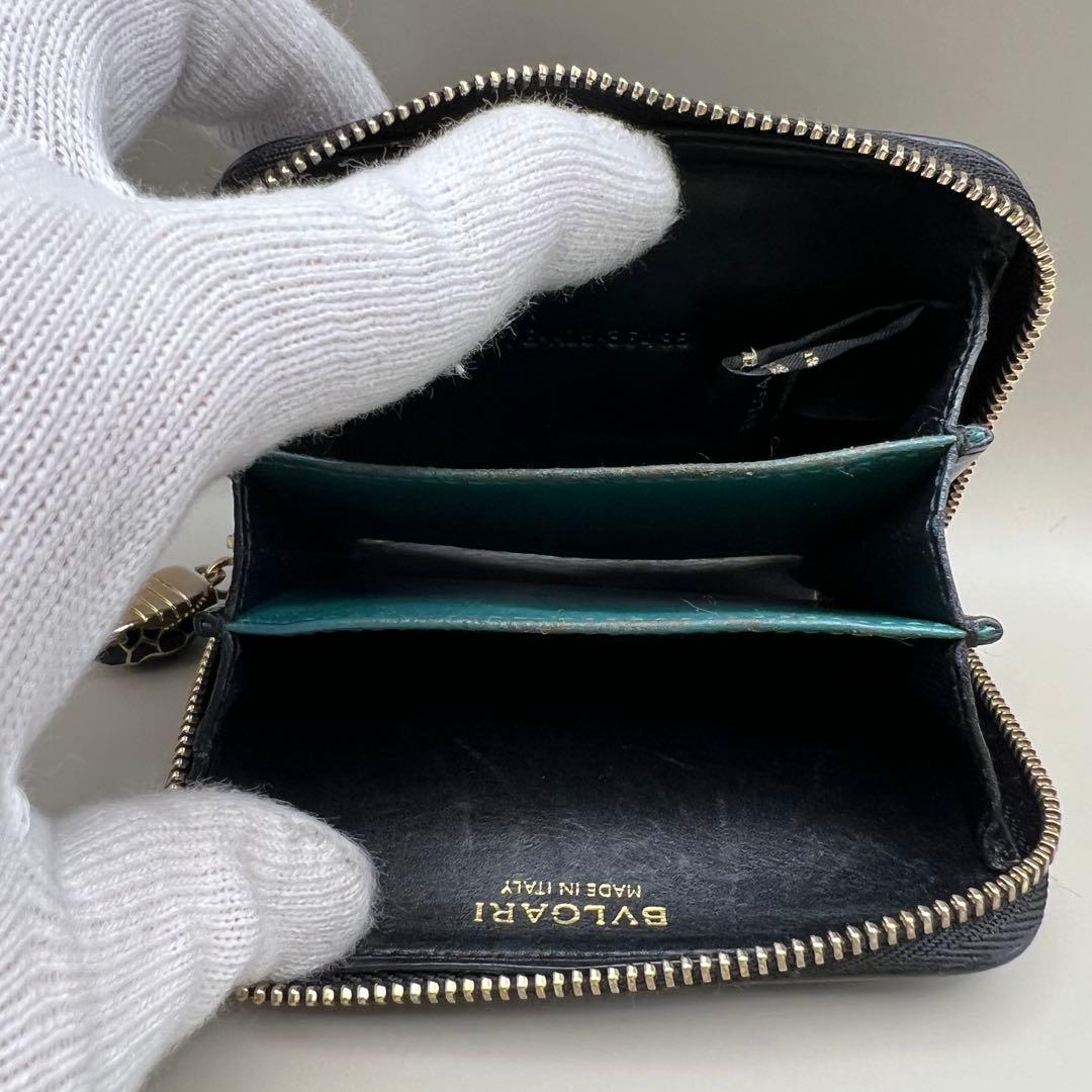 【美品】ブルガリ　小銭入れ　ケース　セルペンティ　蛇　アニマル　バイカラー