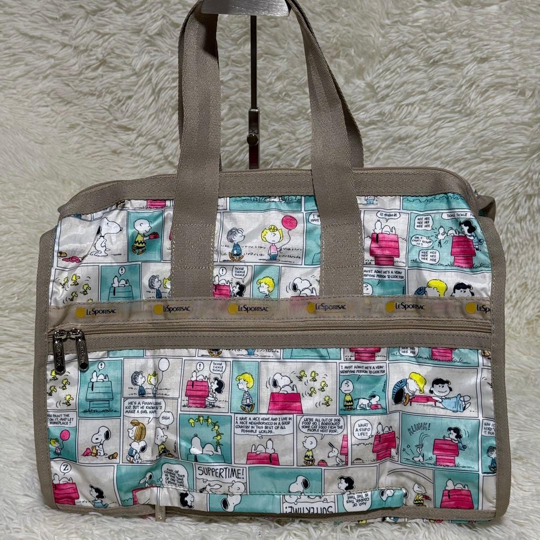 【✨新品同様✨】スヌーピー レスポートサック ボストンバッグ 旅行 ポーチ付き❣️