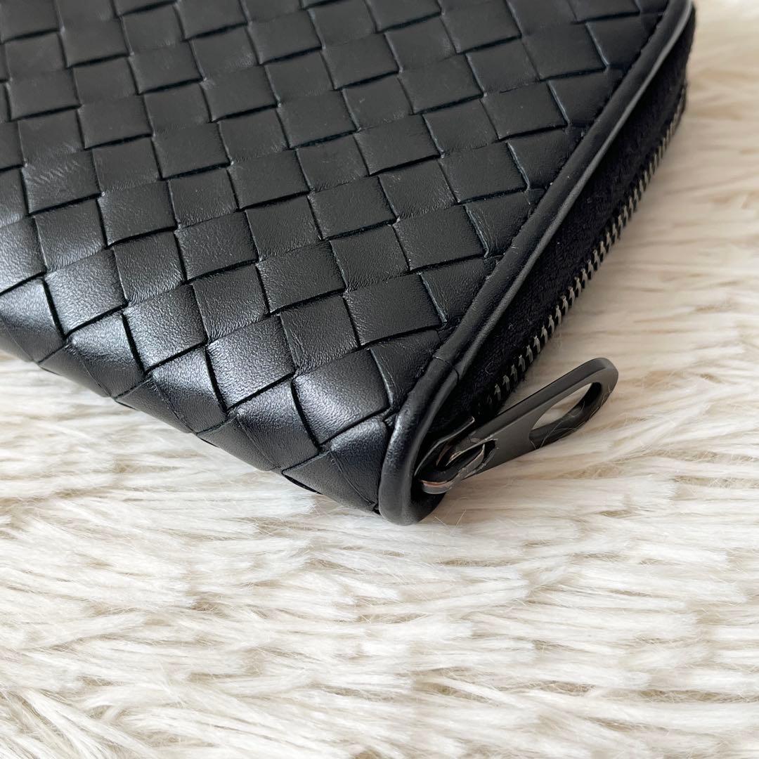 ⭐️未使用品⭐️　ボッテガヴェネタ　イントレチャート　ロングウォレット　ブラック