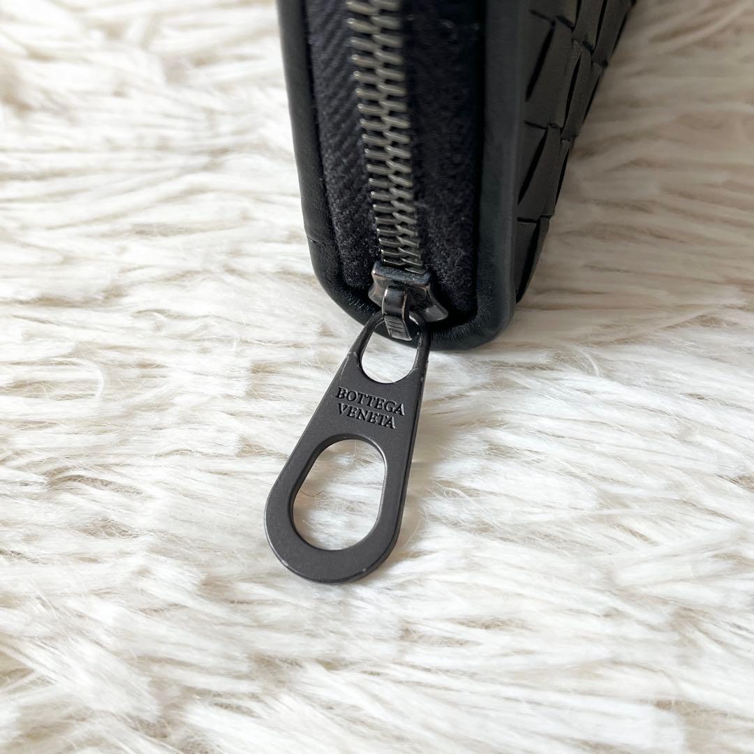 ⭐️未使用品⭐️　ボッテガヴェネタ　イントレチャート　ロングウォレット　ブラック