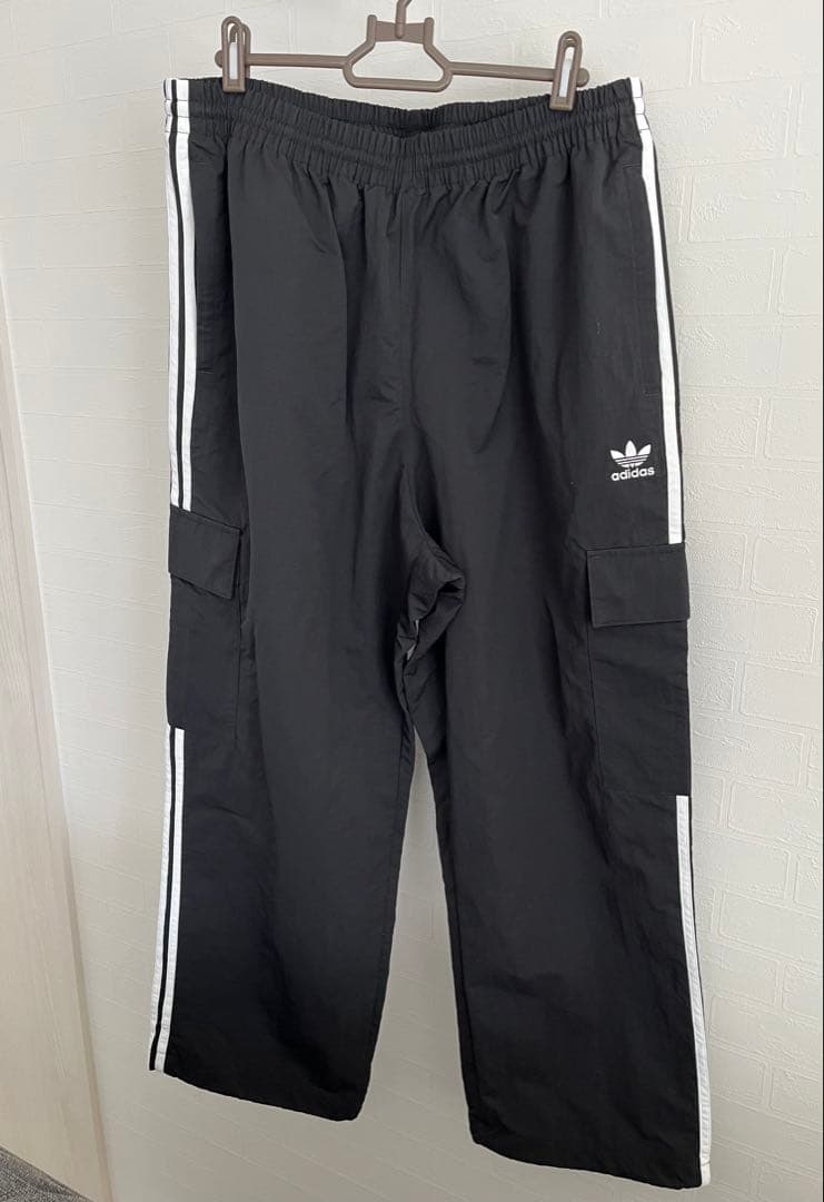 adidas ストライプデザイン パンツ 2XL ブラック