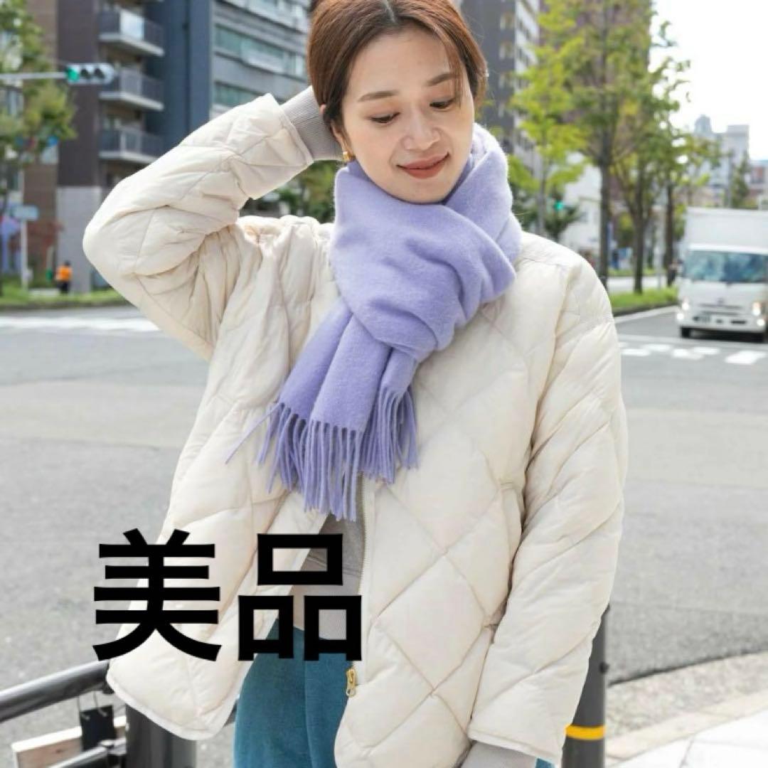 美品　アーバンリサーチドアーズ　ライトキルトダウンショートブルゾン　アイボリー