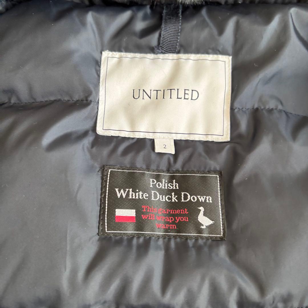 ✨️美品✨️ UNTITLED アンタイトル ファー ダウンコート ネイビー M
