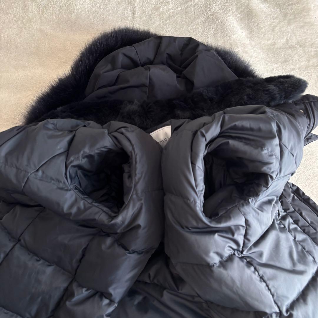 ✨️美品✨️ UNTITLED アンタイトル ファー ダウンコート ネイビー M