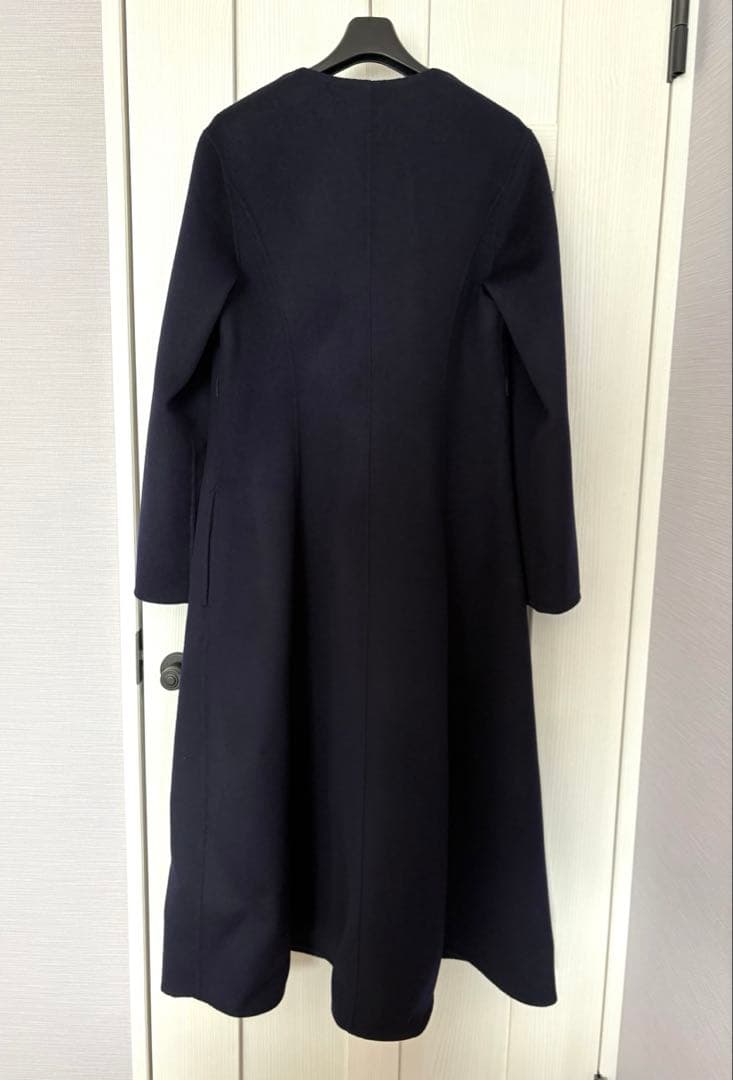 【美品】U-Big ユービック　ウールダブルフェイスFOXボウタイ付ロングコート