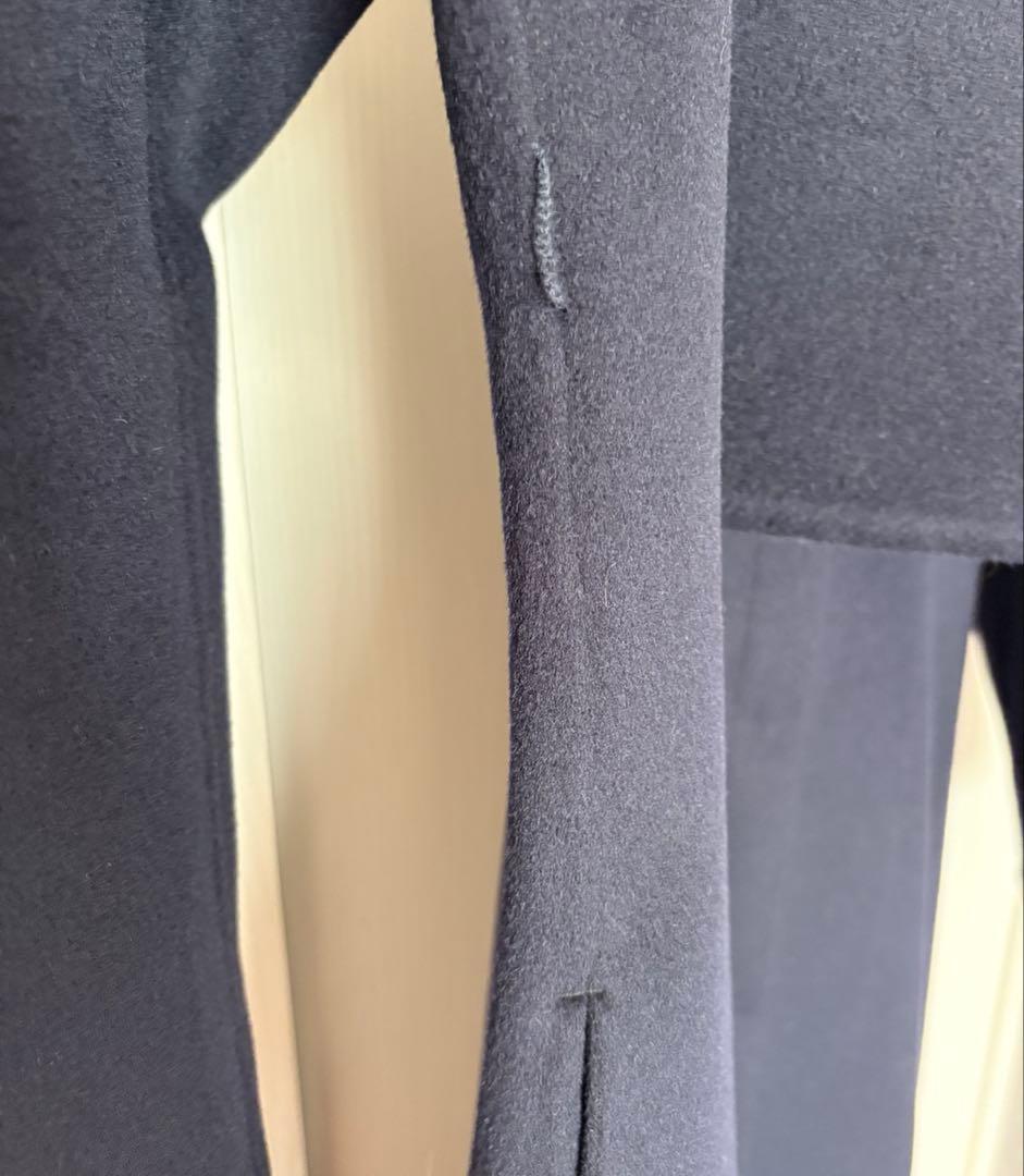 【美品】U-Big ユービック　ウールダブルフェイスFOXボウタイ付ロングコート