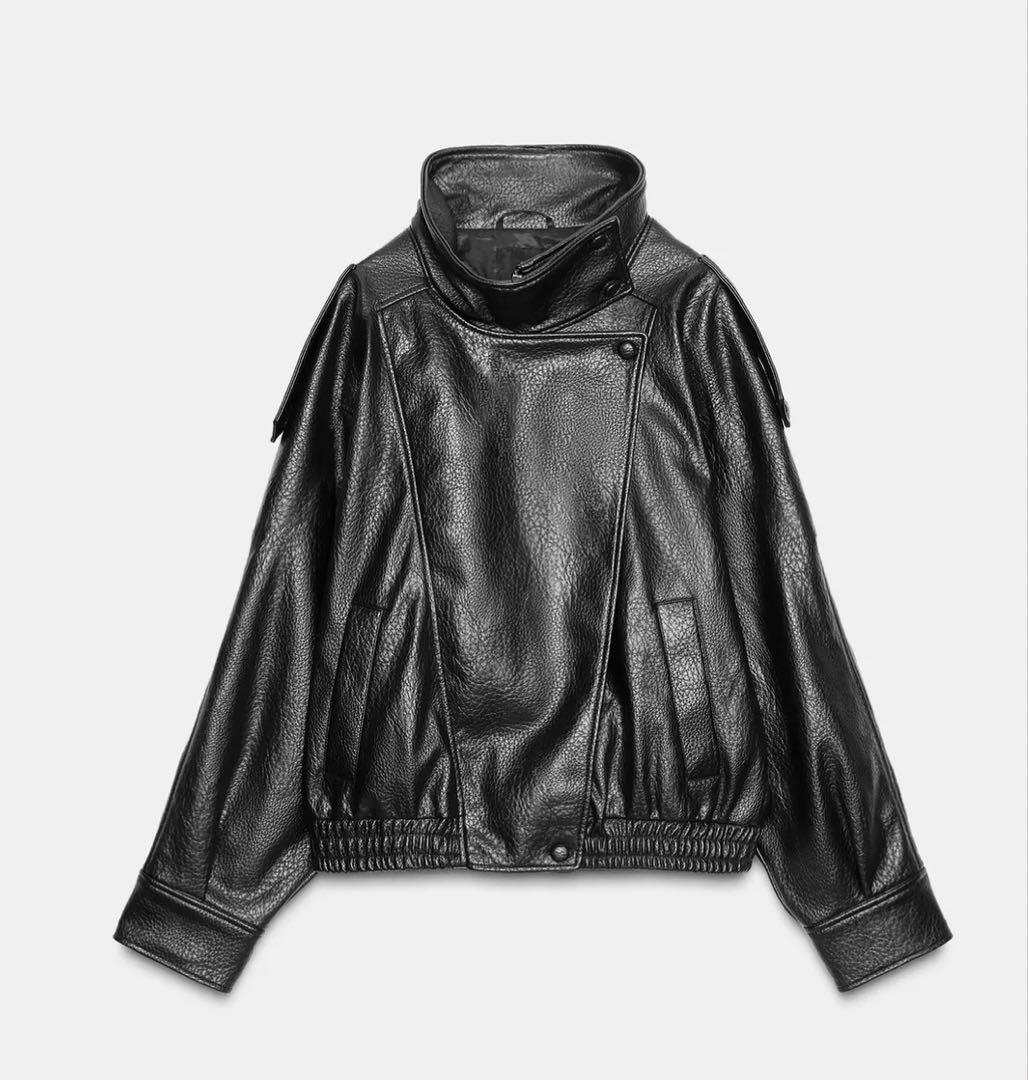 完売品　ZARA フェイクレザージャケット　xs
