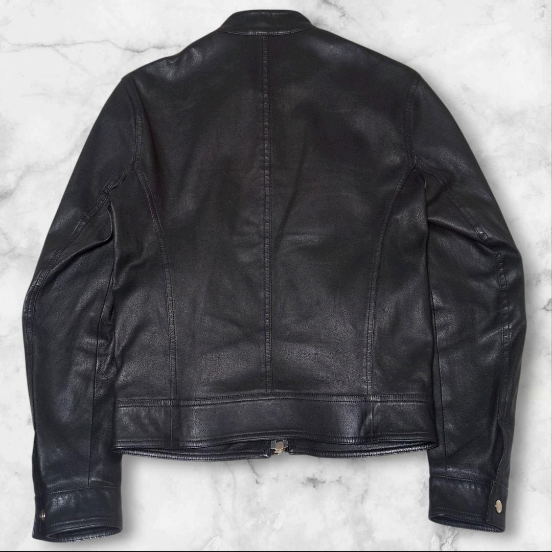 美品✨EMMETI JURI ゴールドジップ 黒 44 シングルライダース