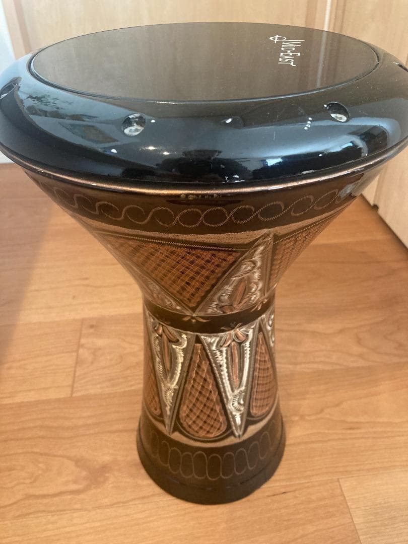 Mid-East ダラブッカ（黒装飾）中東パーカッション ドラム