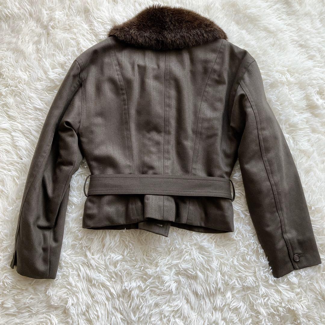 90s KATHARINE HAMNETT ボア襟 ミリタリージャケット M