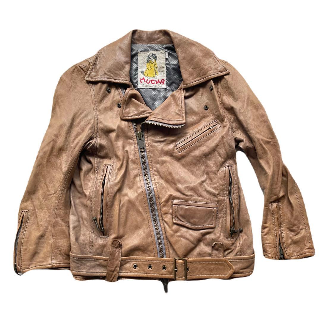 あちゃちゅむ　ムチャチャ　ラムレザー　ライダースジャケット　レディース　革ジャ
