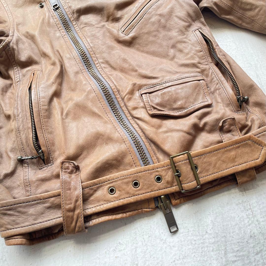 あちゃちゅむ　ムチャチャ　ラムレザー　ライダースジャケット　レディース　革ジャ