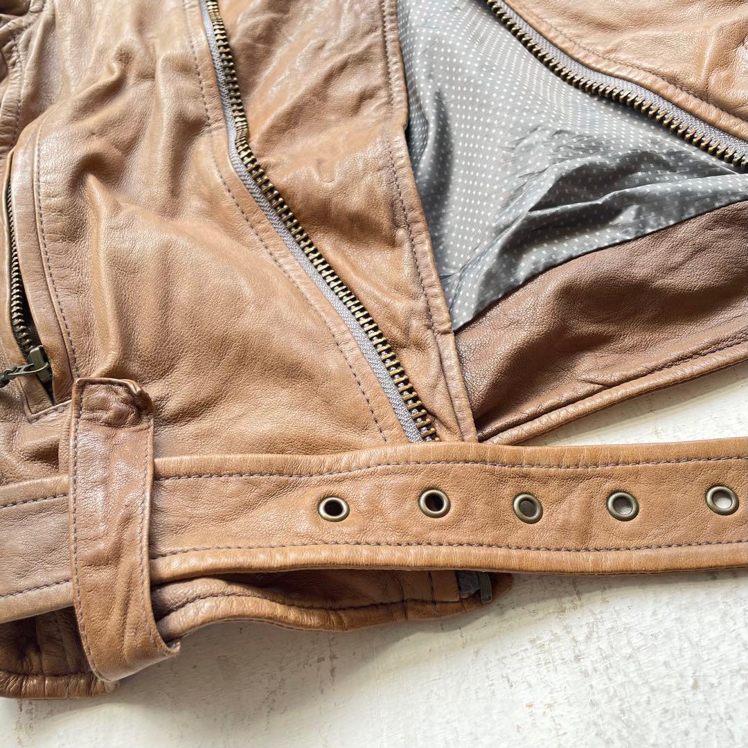 あちゃちゅむ　ムチャチャ　ラムレザー　ライダースジャケット　レディース　革ジャ