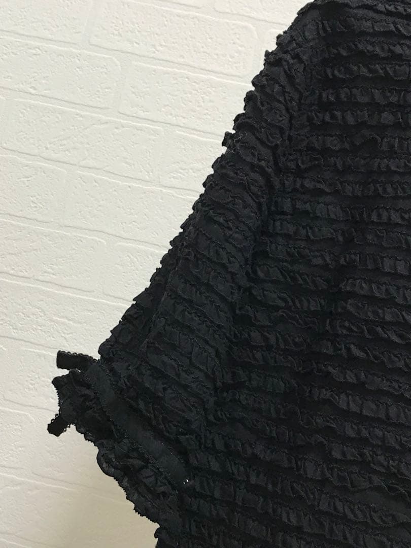 ★未使用　カネコイサオ　ピコフリル　ブラウス　黒