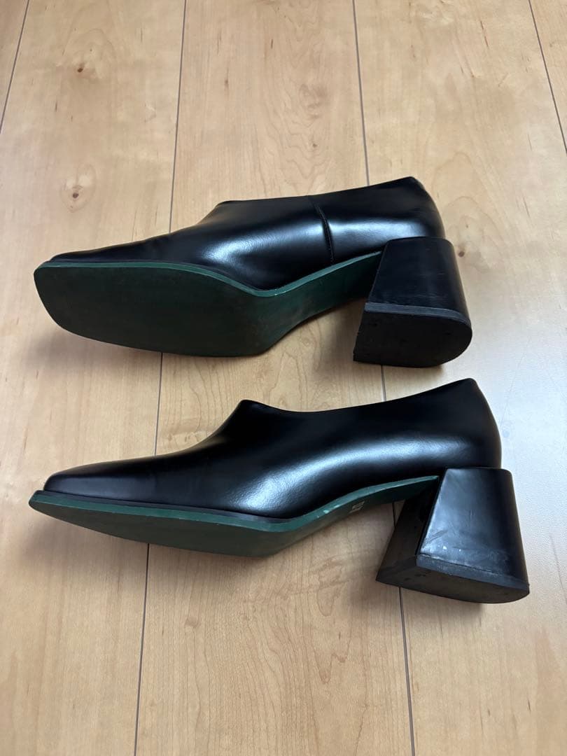ENFOLD ブラック ハイヒール スクエアトゥ