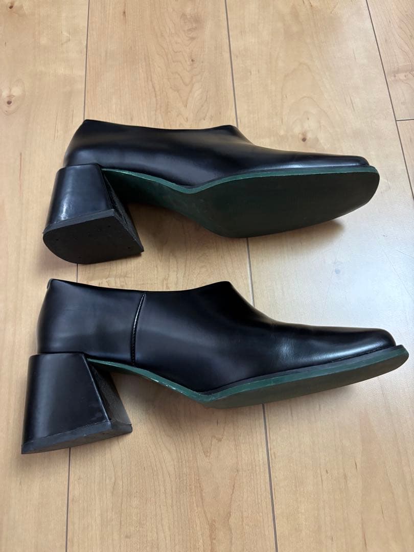 ENFOLD ブラック ハイヒール スクエアトゥ